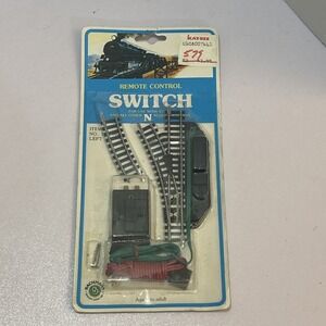 N Scale‎ Bachmann Remote Turnout Gray Left Switch E-Z Track Nickel Silver